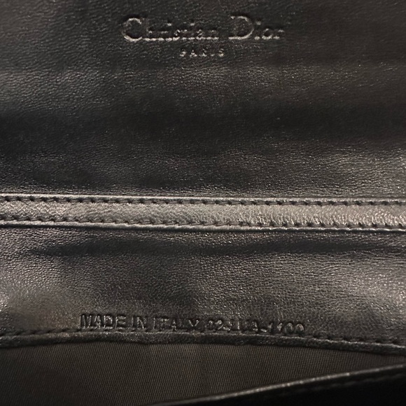 Christian Dior Cannage Paten Leather Wallet on Chain Black - Picture 9 of 14
